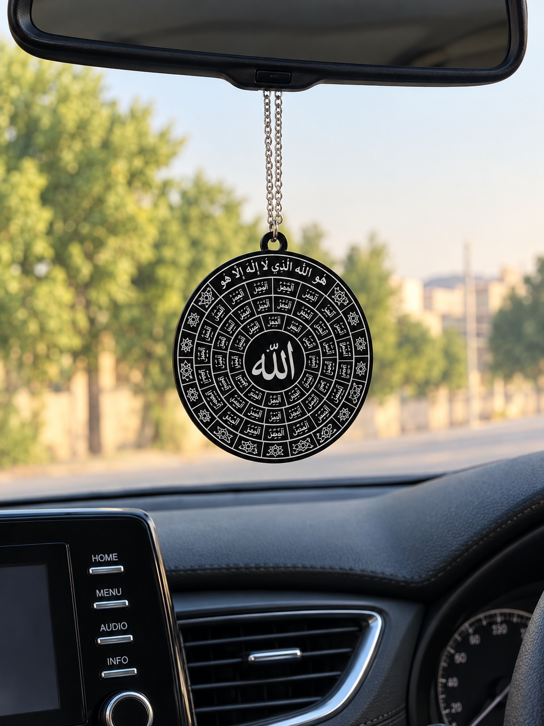 99 Names of Allah Pendant Car Hang | Premium Design | Double Sided