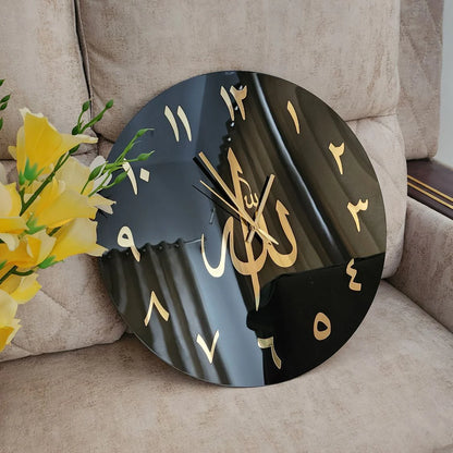 ALLAH Wall Clock Acrylic | Islamic Wall Clock Arabic Letters