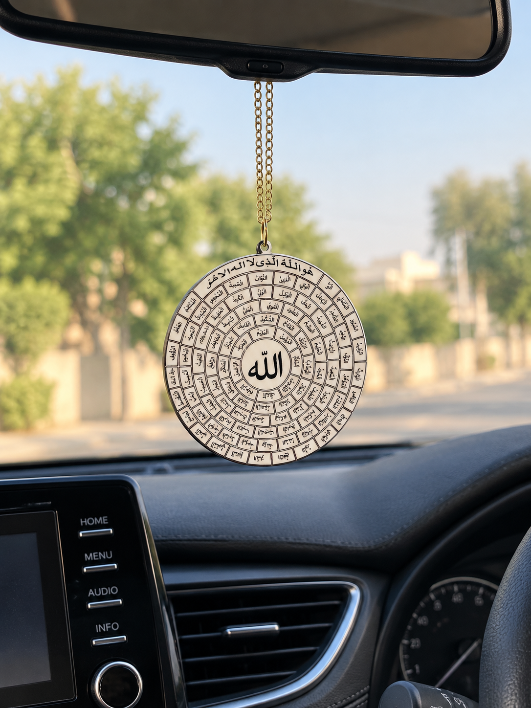 99 Names of Allah Pendant Car Hang | Premium Design | Double Sided