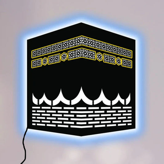 Led Wall Art Inspired by Kaaba | Elegant Islamic Home Decoration (12*12 inches)