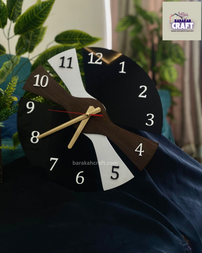 Luxury Wall Clock | Irregular Split Design with Three Tone | Premium Acrylic | Home Decore